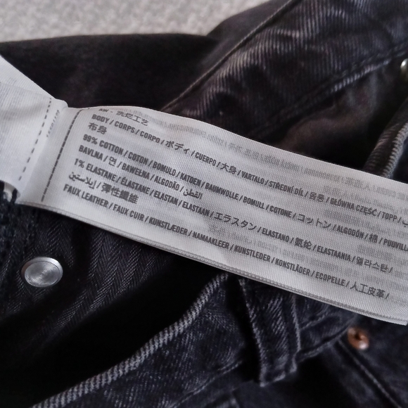 A&F ♡ faux leather black jeans 32 / 14 90s straight ultra high rise abercrombie - Picture 8 of 12